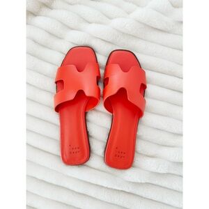 A New Day Women's Orange Slide Sandals
